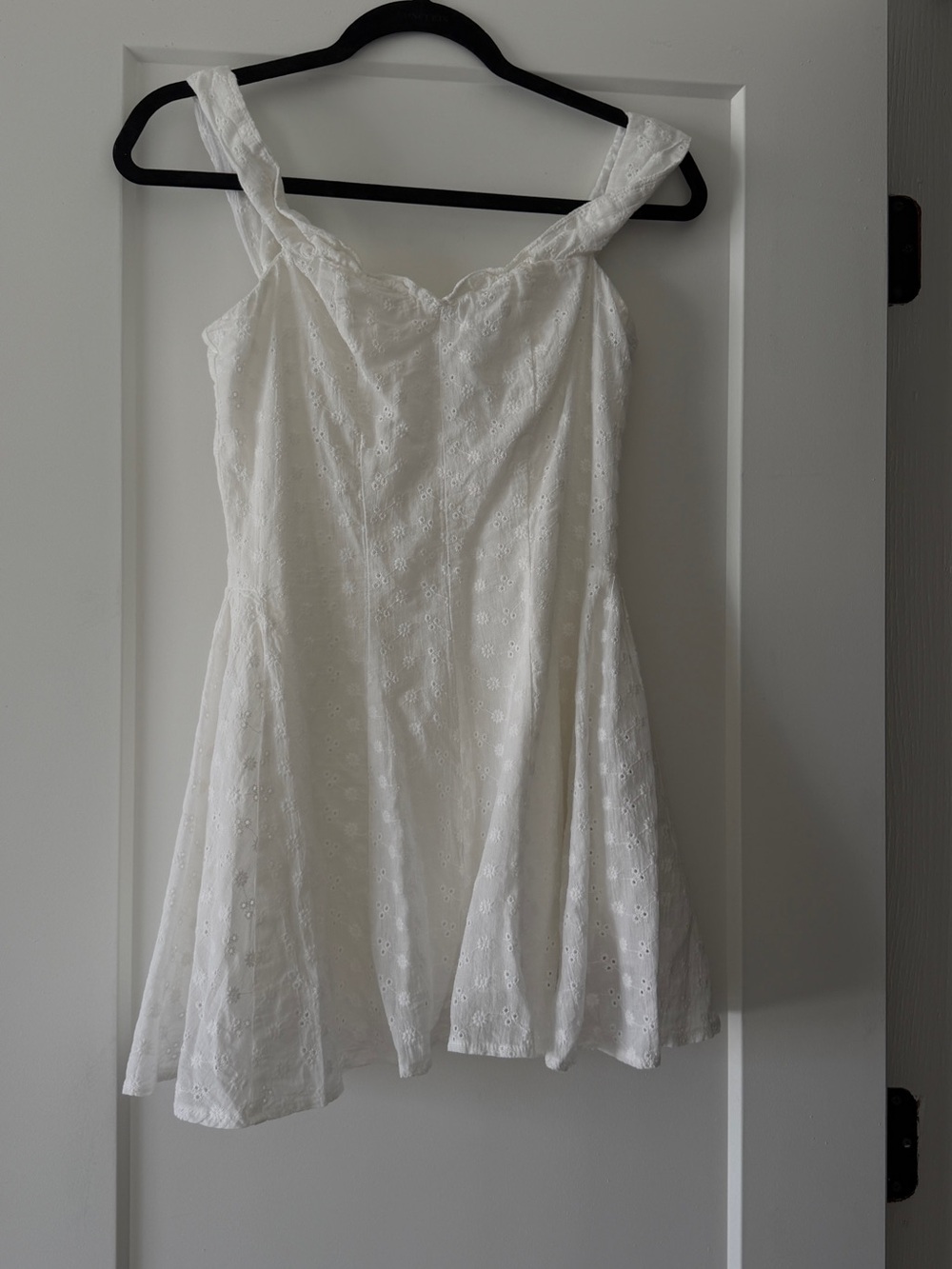 Princess Polly White Eyelet Mini Dress with Twisted Straps
